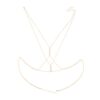 Gold Body Chain Bead Cross Bra Body Chain