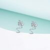 Leaf Wrap Earrings Sterling Silver Leaves Ear
