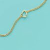 Ross-Simons 14kt Yellow Gold 2-Strand Heart Center Anklet