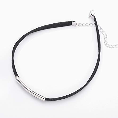 Jakawin Choker Necklace Adjustable Black Collar Necklaces
