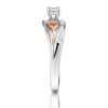 Diamond Promise Ring in 10k Rose Gold and Sterling Silver