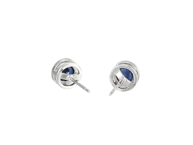 Blue Sapphire Birthstone Stud Earrings