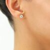 14k Yellow Gold Solitaire Round Cubic Zirconia Stud Earrings