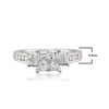 1.0 Carat Diamond, Invisible-Set 14kt White Gold Princess