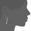 Sterling Silver Multi Pressed Flower Teardrop Earrings