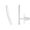 14K White Gold Plated Crawler Earrings Cuff Studs