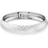 Miabella 925 Sterling Silver Italian Diamond-Cut Round Flexible Bangle Bracelet