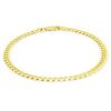 Nuragold 14k Yellow Gold 4mm Solid Chain Bracelet or Anklet