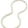 14K Gold White Japanese Akoya Saltwater Cultured Pearl Necklace
