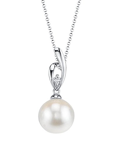 The Pearl Source 14K Gold 9-10mm Round White Freshwater Cultured Pearl