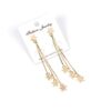 Gold Long Shooting Star Drop Earrings Lucky Star Pendant