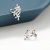 LOYALLOOK 10 Pairs Silver Stainless Steel Ear