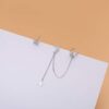 Celestial Beauty: Sterling Silver Chain Crawler Earrings