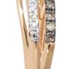Twisted Half Eternity Anniversary Ring With Round Natural