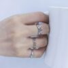 JFORYOU Open Toe Rings Set for Women 10 Pcs Silver and Rose