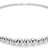MiaBella Sterling Silver Handmade 5-12mm Strand Necklace