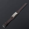 Personalized Custom Free Engraved Brown Black Leather Stainless Steel
