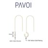 PAVOI 14K Gold Plated Sterling Silver Cuff Threader Earrings