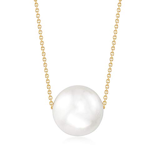 Ross-Simons 16mm Shell Pearl Solitaire Necklace