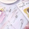 Zirconia Ear Climber Cuffs Crawler Hook Earrings