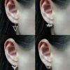 Tornito 12 Pairs Lotus Flower Earring Studs