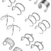 Hestya 6 Pairs Stainless Steel Ear Clips Non