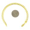 Nuragold 10k Yellow Gold 7mm Cuban Curb Link Chain Bracelet