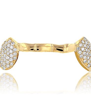Yellow Gold 18K Unique Diamond Grillz Jewelry