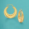 Ross-Simons 14kt Yellow Gold Graduated Hoop Earrings