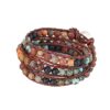 Matte Turquoise Beaded 3 Wrap Leather Bracelet