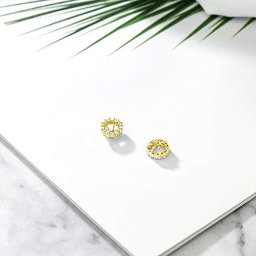 Gem Stone King Yellow Gold Plated Sterling Silver Earring