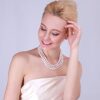 JYX Pearl Triple Strand Necklace AA+ Quality