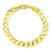 Nuragold 10k Yellow Gold 11mm Cuban Curb Link Chain Bracelet