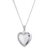 Sterling Silver Polished Heart Locket Necklace
