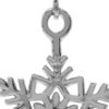 Silver Snowflake Dangle Hook Earrings Blue Cubic Zirconia