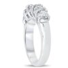 1 1/2ct Diamond Wedding Anniversary Band 14k White Gold Ring – Size 8