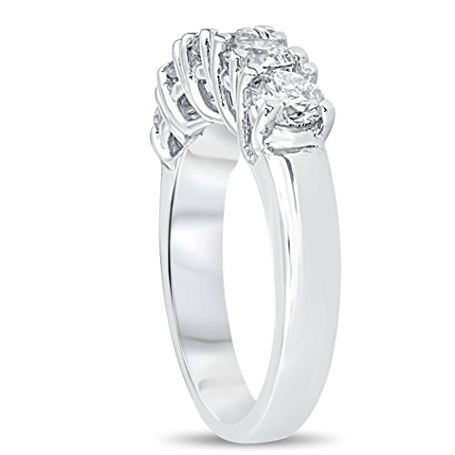 1 1/2ct Diamond Wedding Anniversary Band 14k White Gold Ring