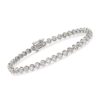 14kt White Gold Bezel-Set Diamond Tennis Bracelet