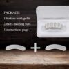 18K Gold Plated Iced Out CZ Fang High Bottom Mouth Enamel Grills Set