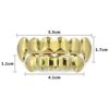 TOPGRILLZ Hip Hop Gold Plated Top Vampire Fangs & Bottom Grillz Set