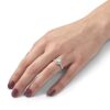 14K White Gold Moissanite Engagement Ring - A Shimmering Promise of Forever
