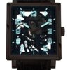 Agelocer Men's Double-Sided Hollow Black Steel Dual Time