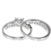 Size 8 Platinum-Plated Heart-Shaped Cubic Zirconia Channel-Set Engagement Ring