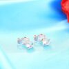 Sparkling Elegance: 4 Pairs of Cubic Zirconia Clip Earrings