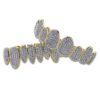 18K Gold Plated Iced Out Top and Bottom Grills for Your Teeth