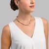 THE PEARL SOURCE 14K Gold Multicolor Freshwater Cultured Pearl Necklace – 7-8mm AAA Quality, 18" Princess Size for Girls