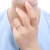 BERRICLE Rhodium Plated Sterling Silver Halo Promise Engagement