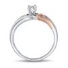 Diamond Promise Ring in 10k Rose Gold and Sterling Silver