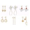 Gold Clip On Dangle Earrings for Teens Girls