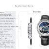 Agelocer Men's Watch Swarovski Crystal Automatic Moon Phase